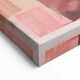 Abstract Electric Art Canvas - Vibrant Pink and Earthy Botanical Design