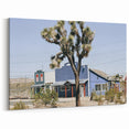 Farmhouse Wall Art: Desert Architecture with Joshua Tree for Rustic Decor
