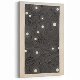 Abstract Electric Wall Art - Monochrome Dotted Pattern in Black and White