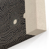 Abstract Electric Wall Art - Monochrome Dotted Pattern in Black and White