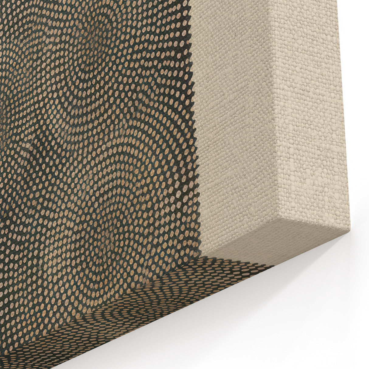 Electric Art Canvas - Intricate Monochrome Circular Dot Pattern Design