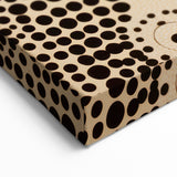 Abstract Electric Art Canvas - Bold Black Circles on Beige Pattern Design