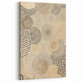 Electric Art Canvas - Abstract Black Spiral Dots on Beige Background