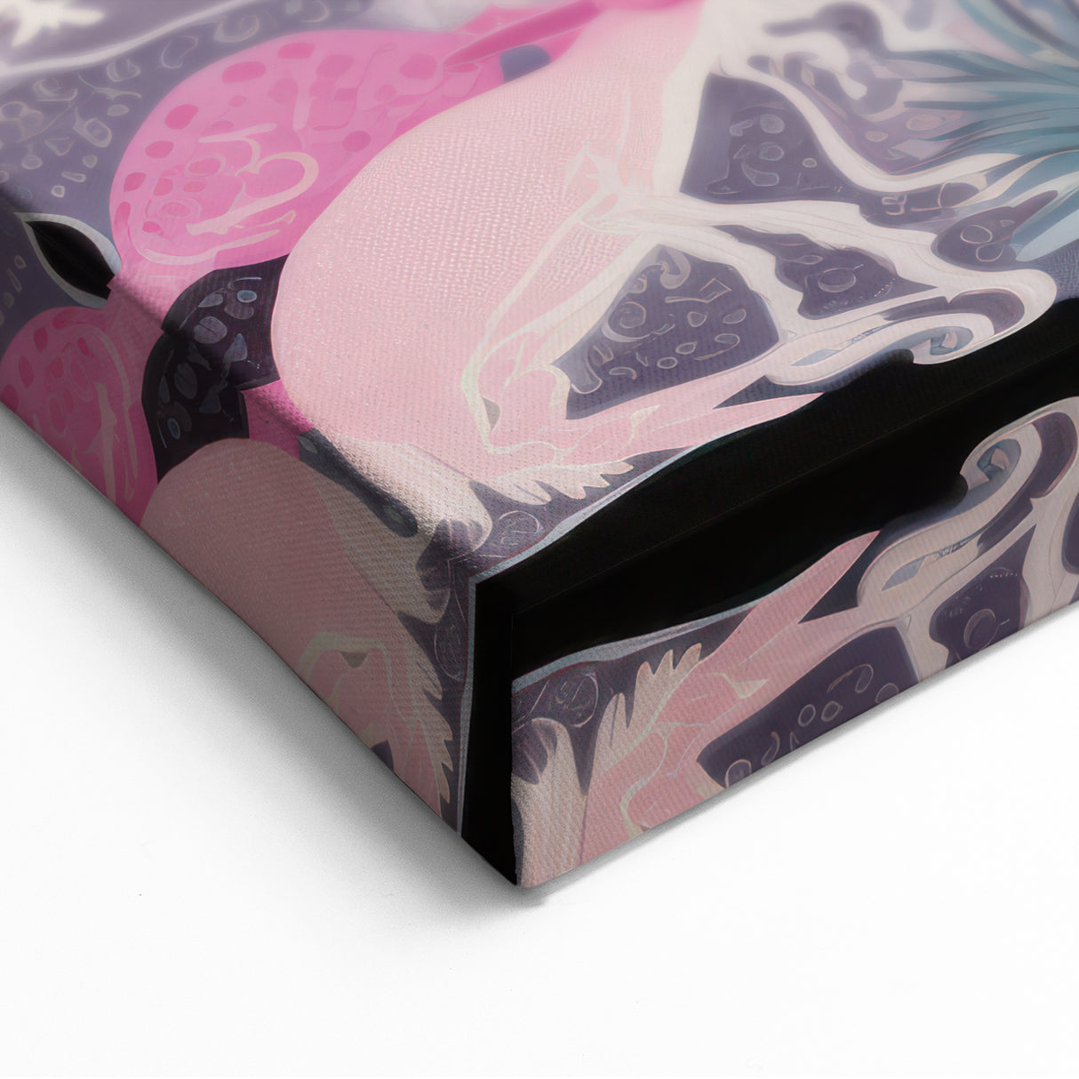 Electric Art Canvas - Vibrant Fantasy Jungle with Colorful Creatures