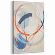 Electric Art Canvas - Dynamic Abstract Circles in Blue and Orange