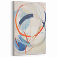 Electric Art Canvas - Dynamic Abstract Circles in Blue and Orange