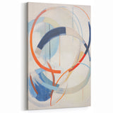 Electric Art Canvas - Dynamic Abstract Circles in Blue and Orange