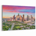 Houston Skyline Canvas - Aerial View of Texas Cityscape at Sunset