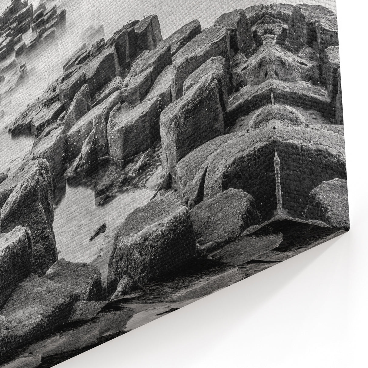 Northern Ireland Wall Art – Giant's Causeway Black and White Print