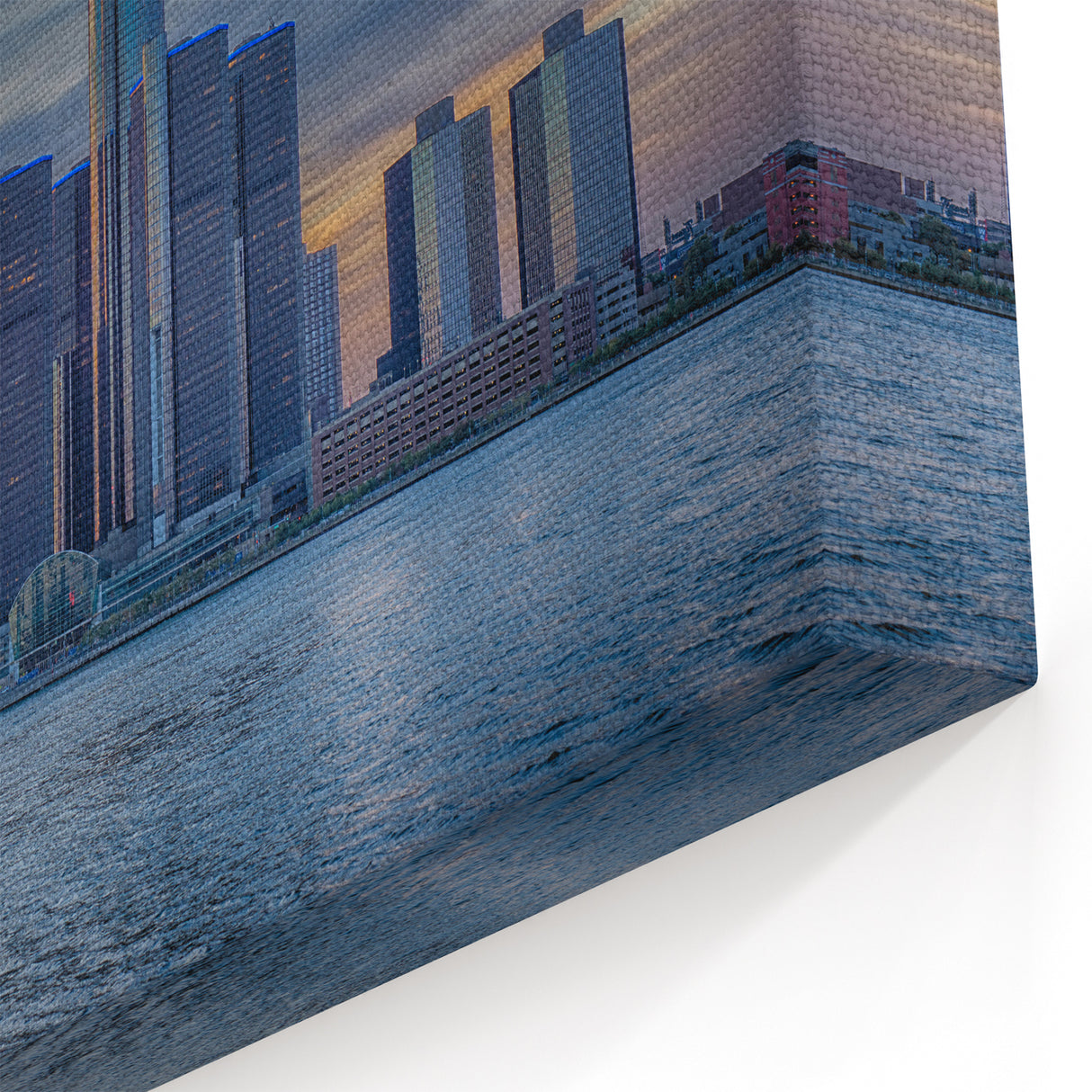 Detroit Skyline Art at Sunset – Vibrant Cityscape Wall Art for Home