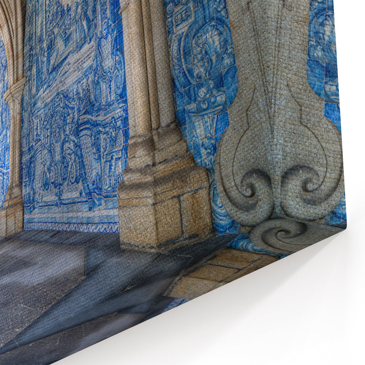 Porto Wall Art - Scenic Blue Tiles Cathedral Corridor