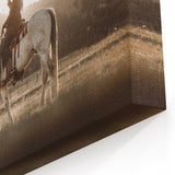 Country Style Art - Cowboy and Horse Farmhouse Wall Decor for Rustic Homes