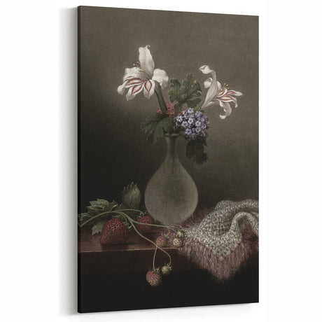 Dark Moody Wall Art: Dramatic Floral Still Life for Timeless Interiors