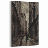 Moody Art Prints - Vintage Street Scene in Timeless Dark Tones