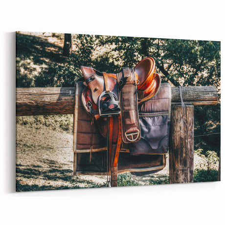 Rustic Saddle Wall Art – Vintage Farmhouse Country Style Decor