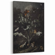 Moody Art Prints - Thistle and Butterfly Scene in Dark Nature Tones