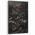 Moody Art Prints - Thistle and Butterfly Scene in Dark Nature Tones