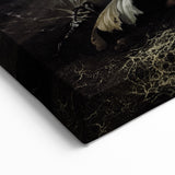 Moody Art Prints - Thistle and Butterfly Scene in Dark Nature Tones