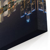 Detroit Skyline at Night – Vibrant Cityscape Reflection Wall Art
