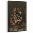 Dark Moody Wall Art - Elegant Floral Arrangement with Rich Dark Tones