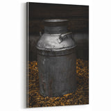 Antique Metal Milk Jug - Rustic Farmhouse Wall Art