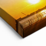 Detroit Bridge at Sunset – Stunning Architectural Wall Art for Home