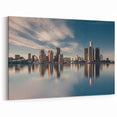 Serene Detroit Skyline Reflection – Elegant Cityscape Wall Art for Home