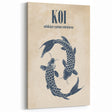 Coastal Wall Art: Koi Fish Illustration - Japanese-Inspired Nautical Print