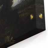 Dark Moody Wall Art - Forest Scene with Butterflies and Woodland Creatures