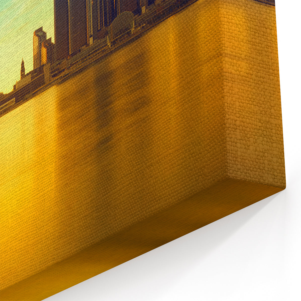 Detroit Skyline at Sunset – Vibrant Golden-Hour Cityscape Wall Art