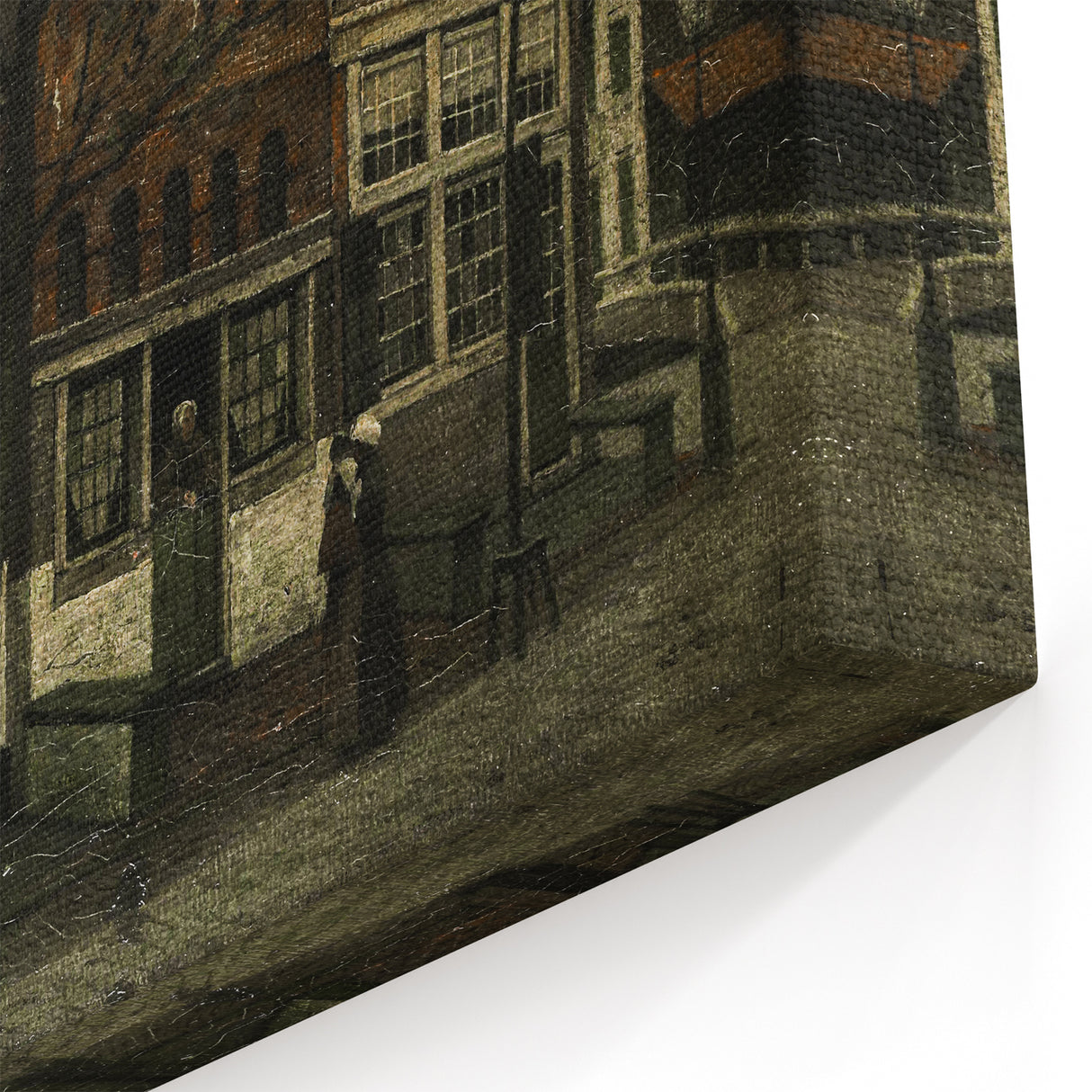 Timeless Dark Prints - Historic Street Scene with Rustic Charm