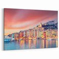 Porto Canvas Art - Colorful Harbor at Sunset