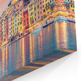 Porto Canvas Art - Colorful Harbor at Sunset