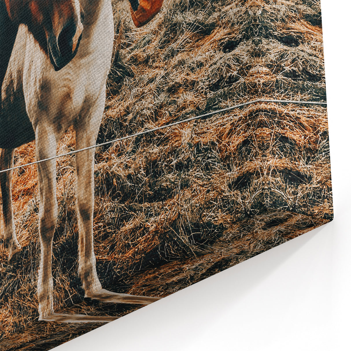 Two Horses Farmhouse Wall Art – Rustic Country Charm for Home Decor