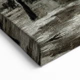 Dark Moody Wall Art - Snowy Urban Street Scene with Vintage Charm