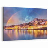 Scenic Porto Wall Art - Rainbow Over City Lights
