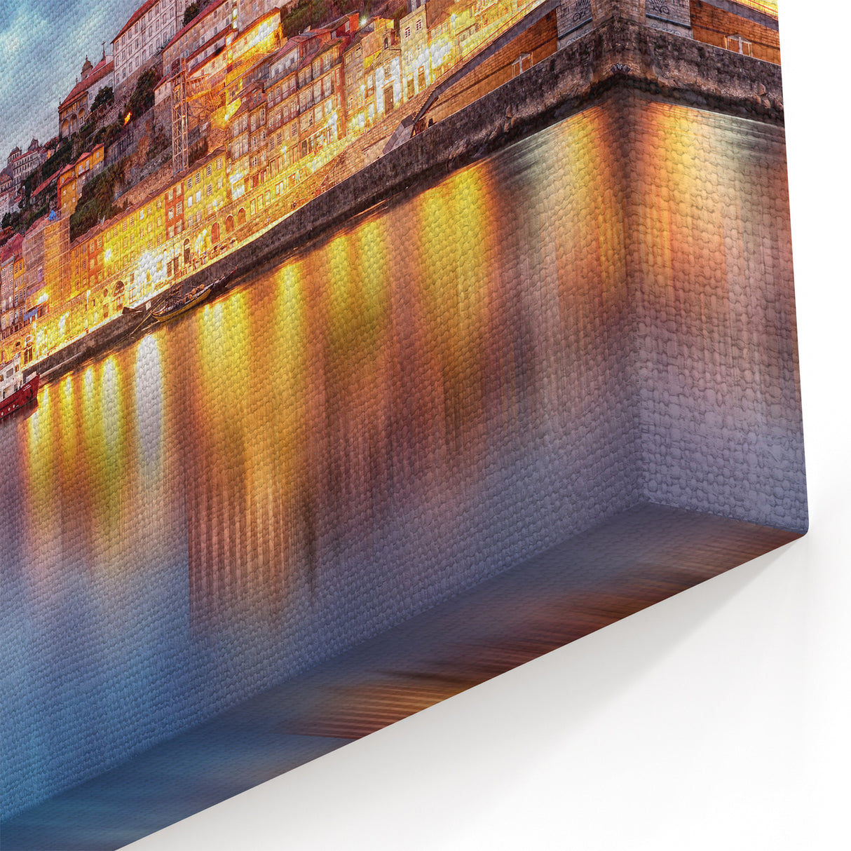 Scenic Porto Wall Art - Rainbow Over City Lights