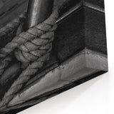 Porto Photography Art - Nautical Rope Detail in Black & White