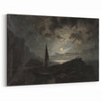 Dark Moody Seascape Wall Art - Atmospheric Nighttime Coastal Decor