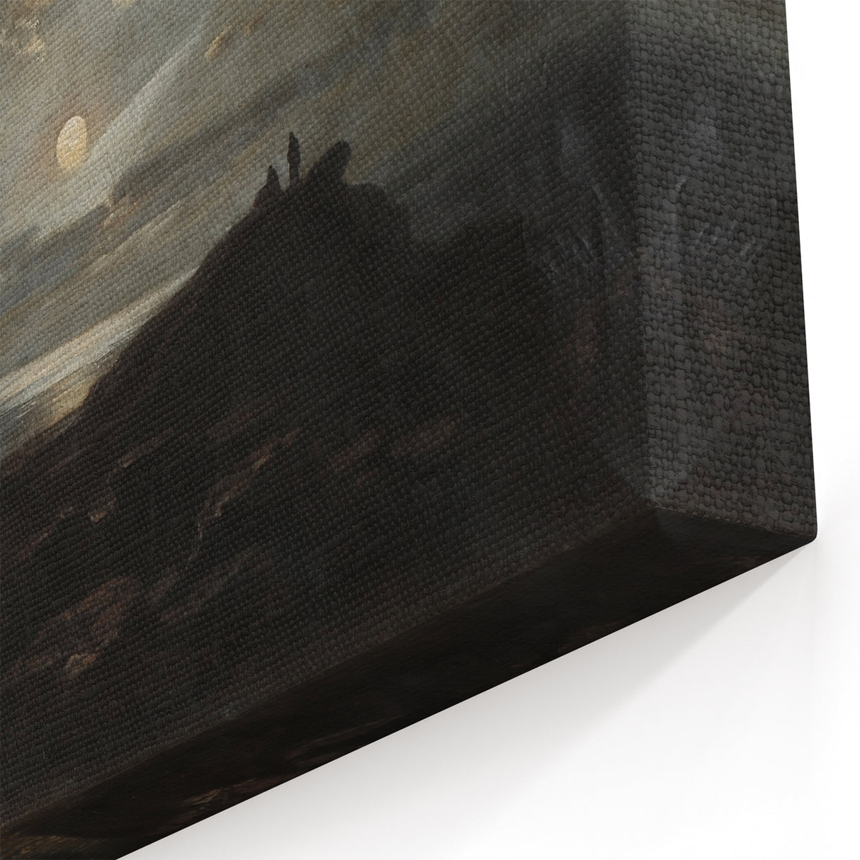 Dark Moody Seascape Wall Art - Atmospheric Nighttime Coastal Decor