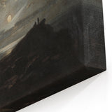 Dark Moody Seascape Wall Art - Atmospheric Nighttime Coastal Decor