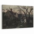 Timeless Rural Cottage Scene - Dark Moody Art for Interior Elegance