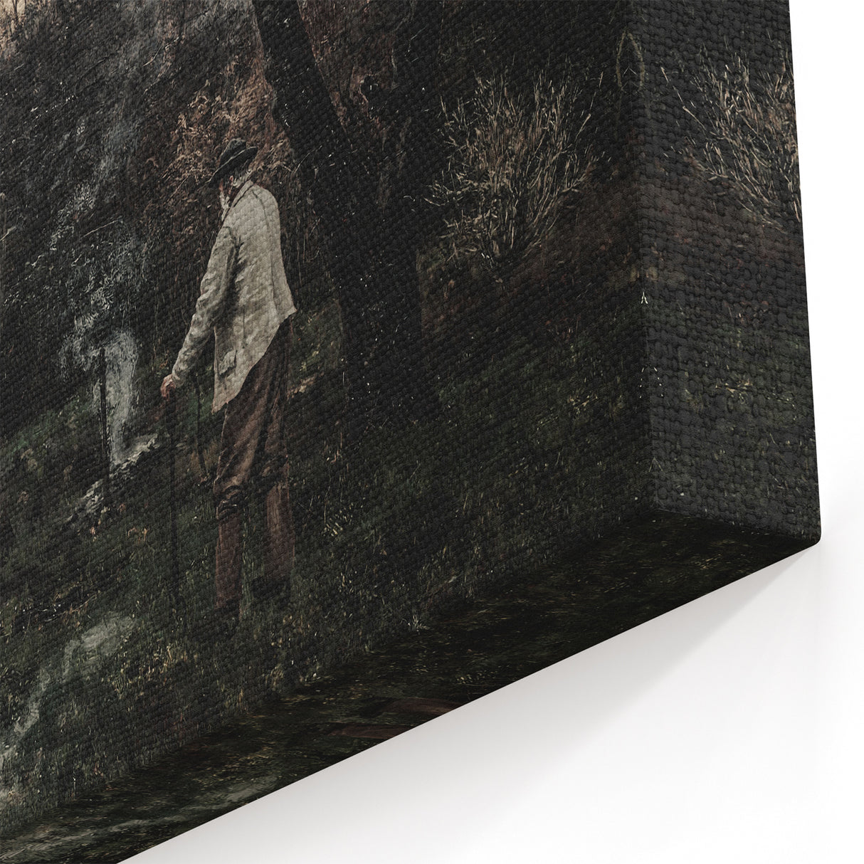 Timeless Rural Cottage Scene - Dark Moody Art for Interior Elegance