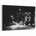 Detroit Canvas Print - Dramatic Nighttime Detroit Cityscape Art