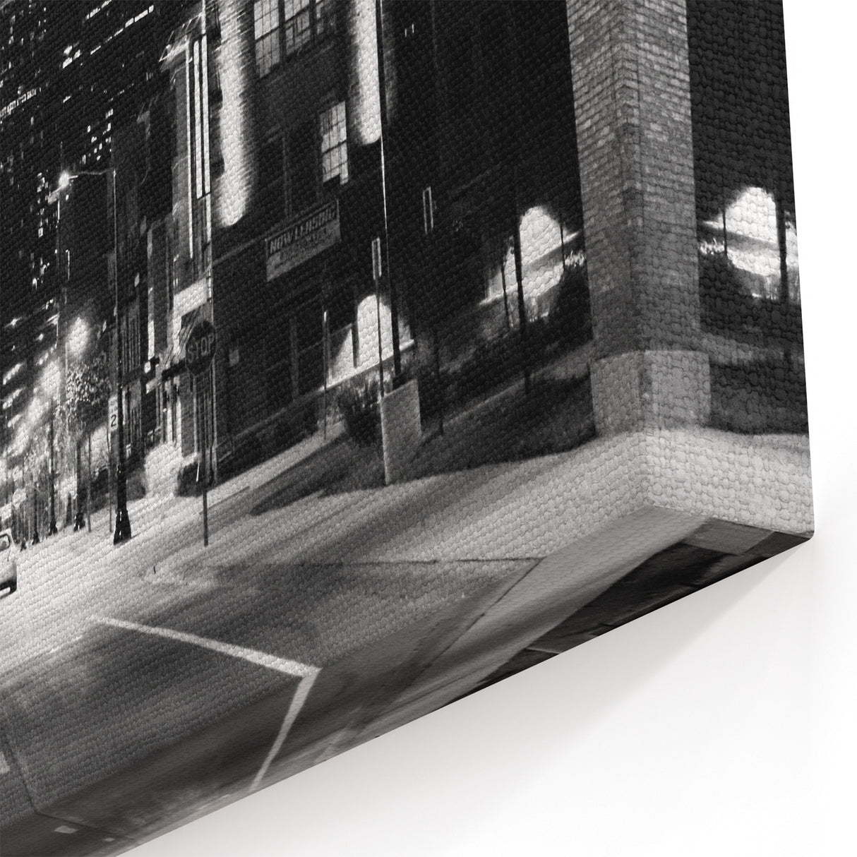 Detroit Canvas Print - Dramatic Nighttime Detroit Cityscape Art