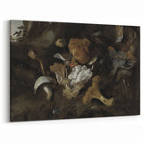 Dark Moody Mushroom Still Life - Atmospheric Botanical Wall Art Decor