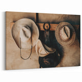 Farmhouse Wall Art: Rustic Cowboy Hats - Country Style Decor