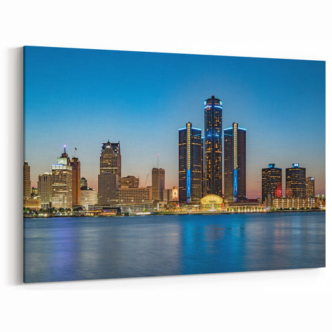 Detroit Skyline Art - Vibrant Detroit Cityscape Photography Print