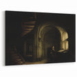 Dark Moody Scholar Scene - Atmospheric Study Room Wall Art Decor
