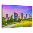 Houston Wall Art - Colorful Texas Cityscape with Sunset Over Park